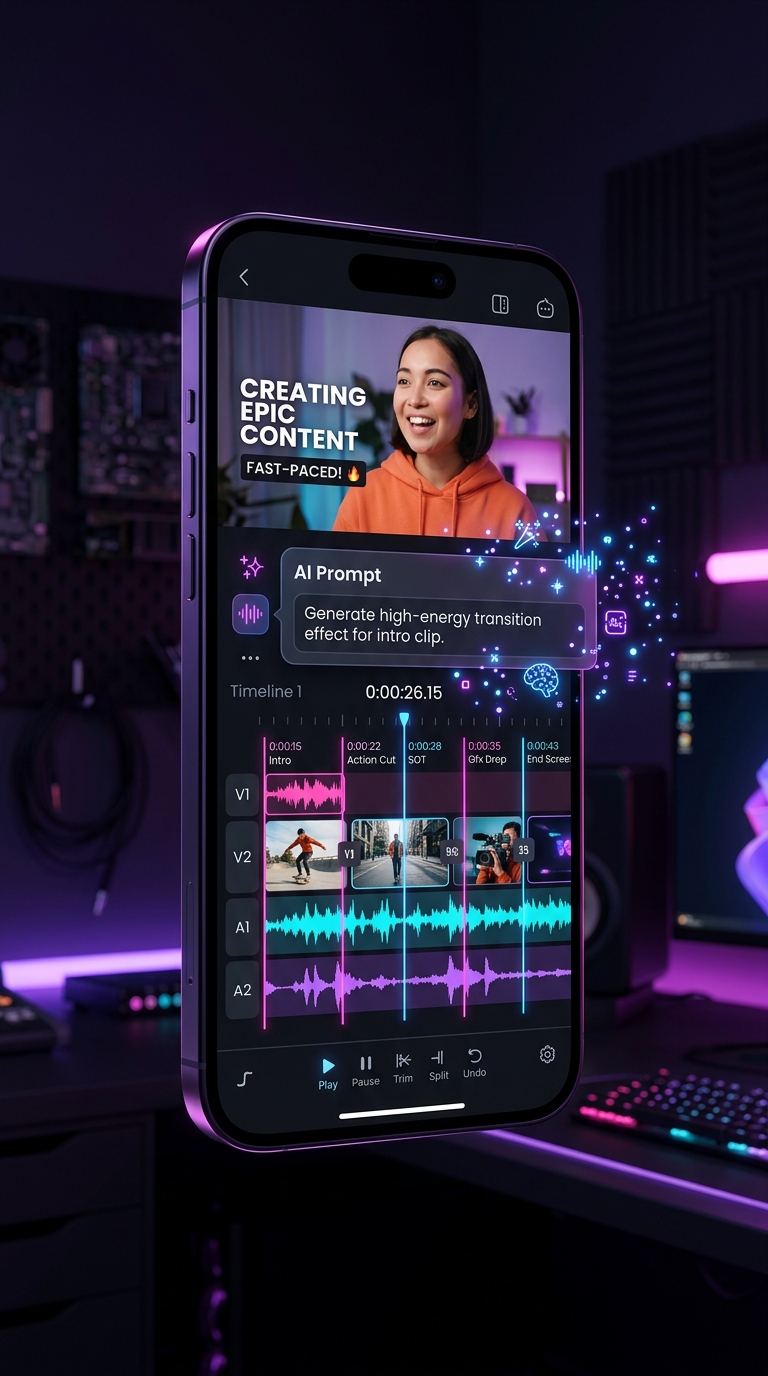 Edição de vídeo vertical para redes sociais